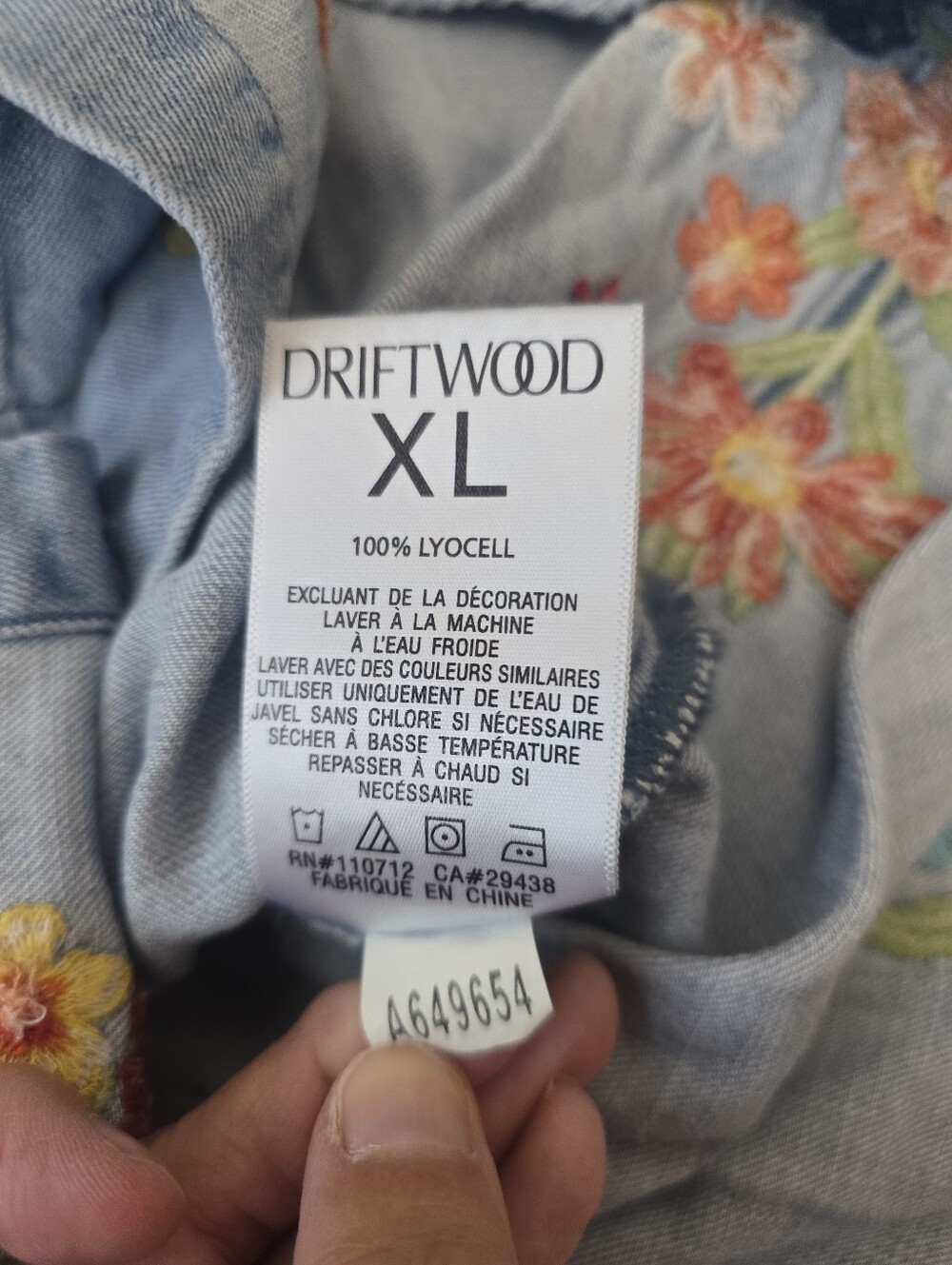 Driftwood Scottie Tencel Embroidered Shirtdress Size XL boho Loose Fit - Picture 11 of 11